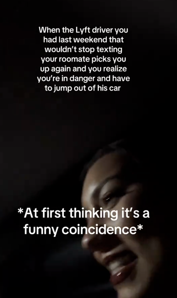 woman in an uber ride